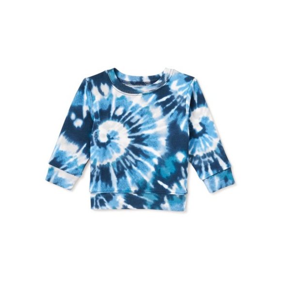Garanimals Baby Boys Tie Dye Print Fleece Long Sleeve Sweatshirt - various sizes - Picture 2 of 4
